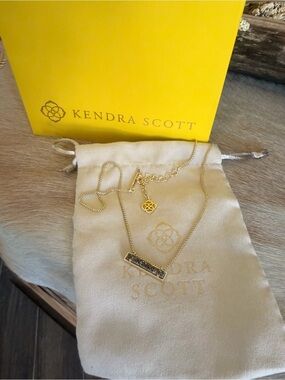 Kendra Scott Leanor Gold Bar Druzy Necklace - Gold